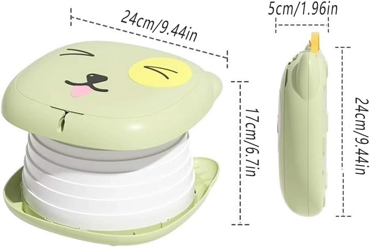 AIMALL Children'S Portable Folding Toilet, Lightweight Travel Potty Seat, 9.45X9.45X6.69 Inches, Odour-Resistant for Outdoor and Indoor Use image number 5