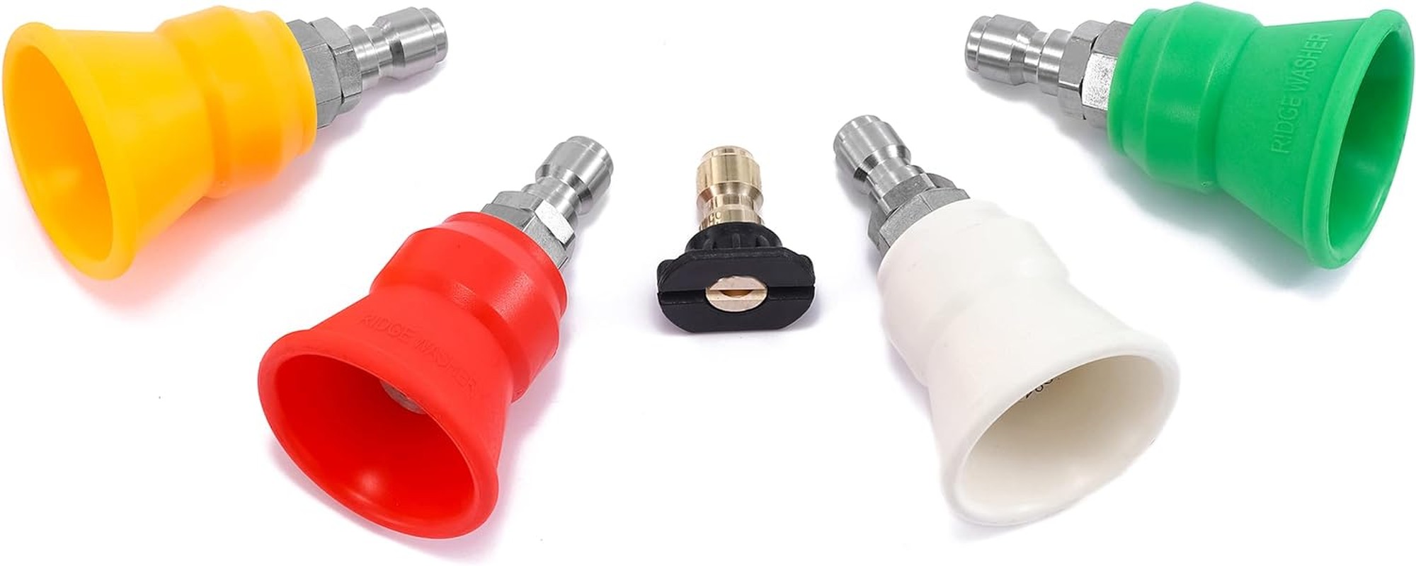 Ridge Washer Pressure Washer Nozzle Guard, Power Washer Nozzle Tips with Protector Holder, 5 Pressure Washing Tips with 1/4" Quick Connect, Orifice 4.0 image number 2