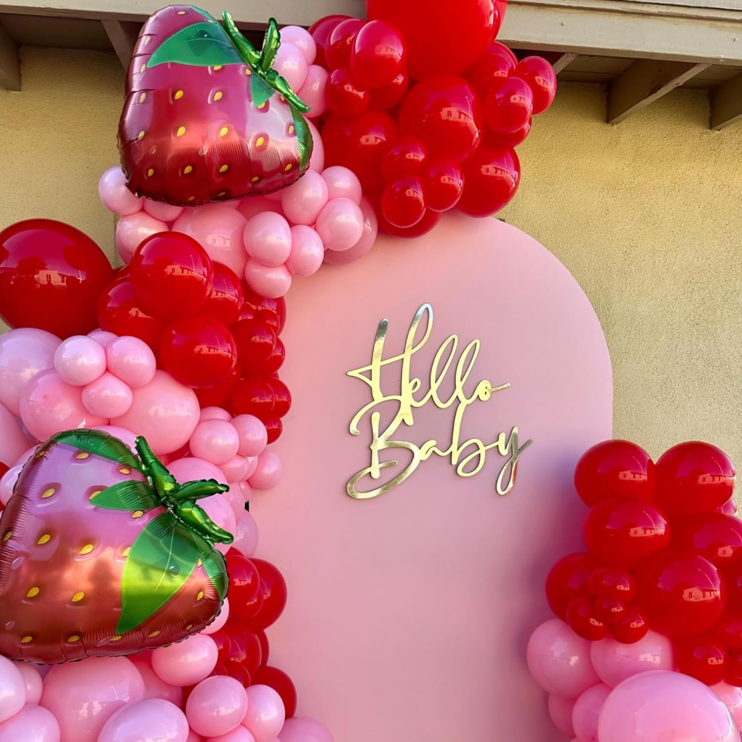 102 Pcs Strawberry Balloon Arch Garland Kit image number 4