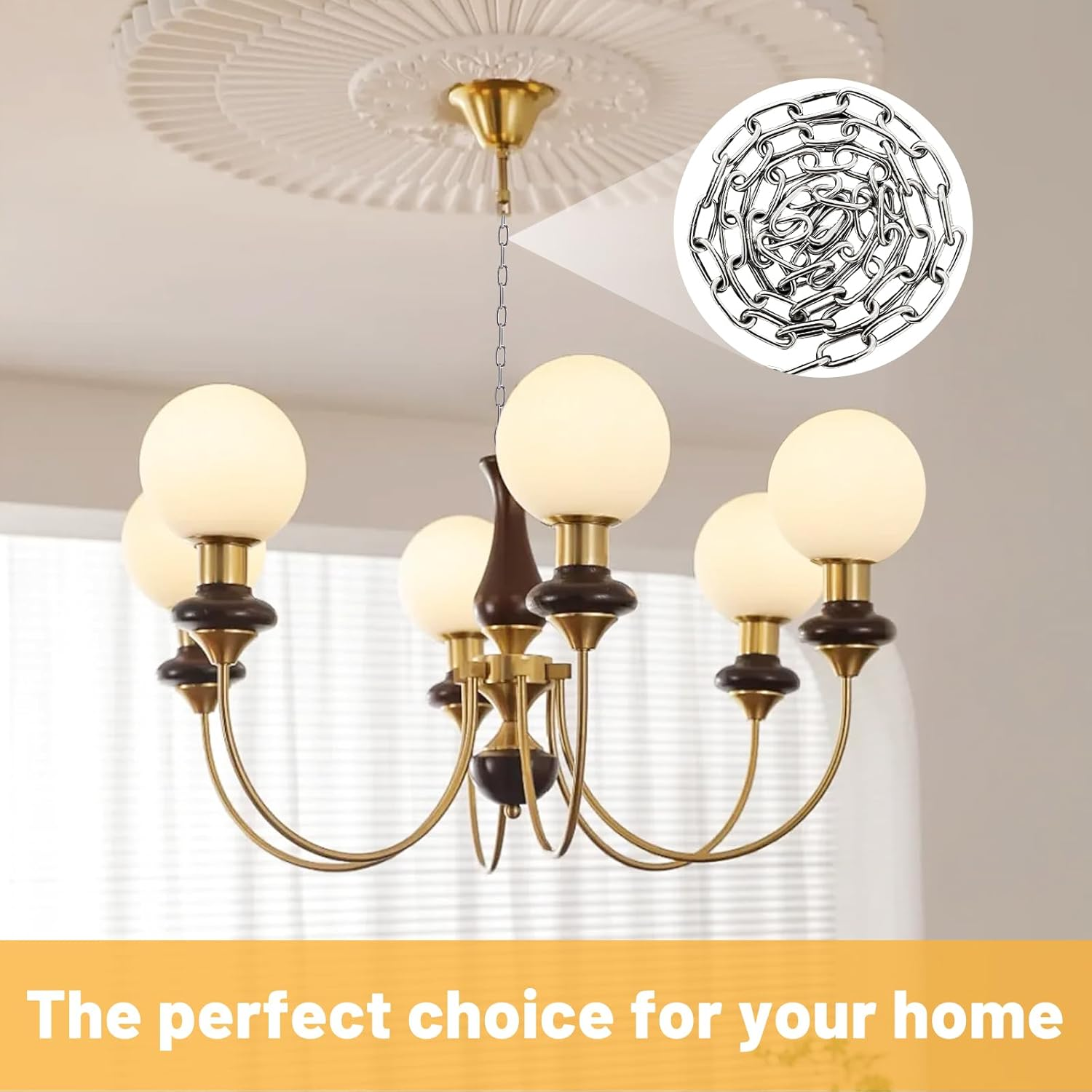 Stainless Steel Chain for Hanging Plants, Hanging Loop Chain for Outdoor Camping Pet Anti-Theft Chains, Hardware (15)