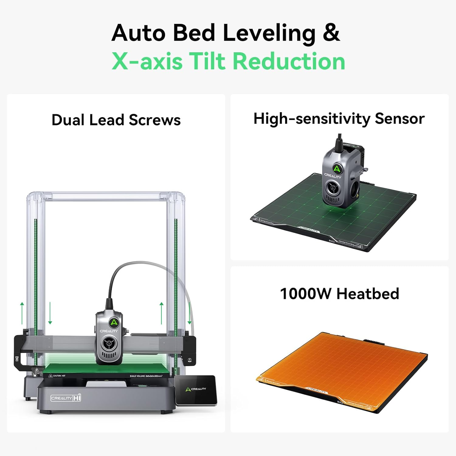 Creality Hi Combo 3D Printer, Multi Color 3D Printer with CFS, 500Mm/S High Speed Auto-Leveling Automatic Filament Reading Clog-Free Extruder 95% Pre-Assemble All-Metal Body 10.24&times;10.24&times;11.81Inch