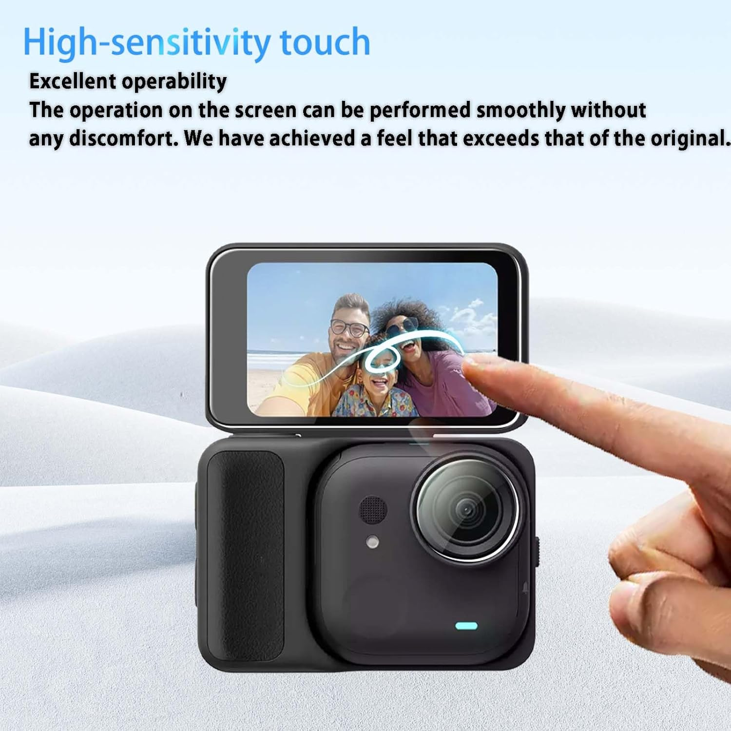 NOUKAJU Screen Protector for Insta360 GO Ultra, HD Tempered Glass,9H Hardness,Scratch,Anti-Fingerprin,Lens Protector for Insta360 GO Ultra Camera[2+2Pack]