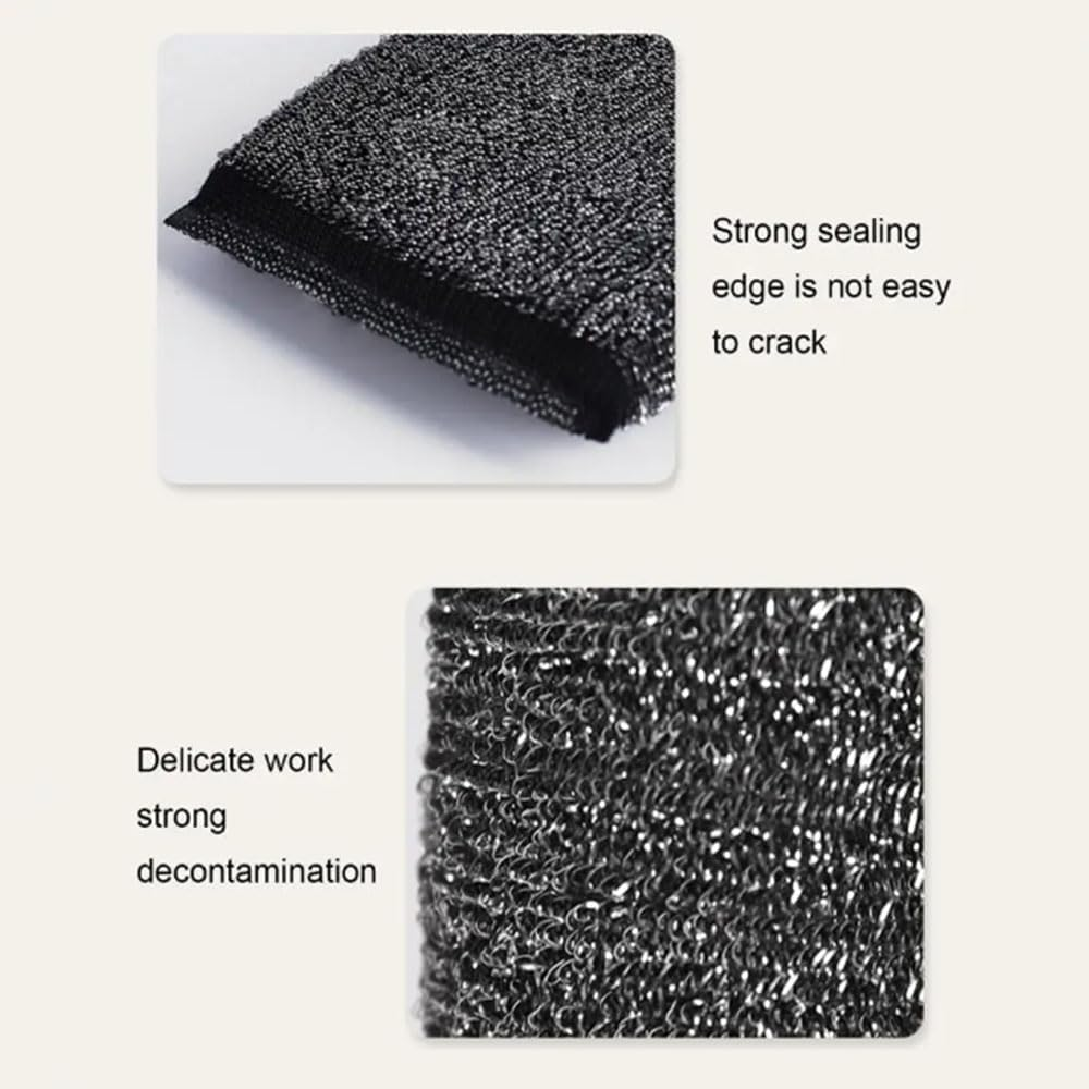 Steel Wool Scrubbers Dish Sponges - Kitchen Scrubbing Pads Pot Scrubber for Kitchen Non Scratch, Soft and Fast Cleaning Scrubber(3Pack)