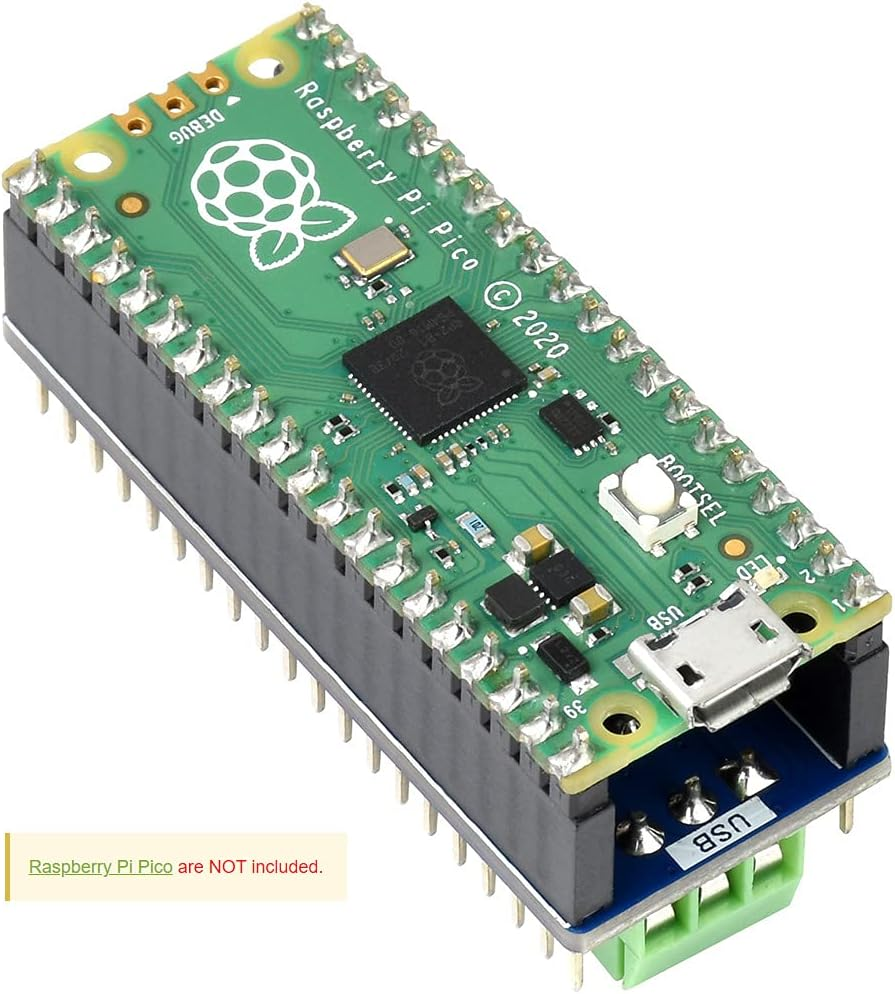 Waveshare 2-Channel RS485 Module for Raspberry Pi Pico SP3485 Transceiver UART to RS485 image number 2