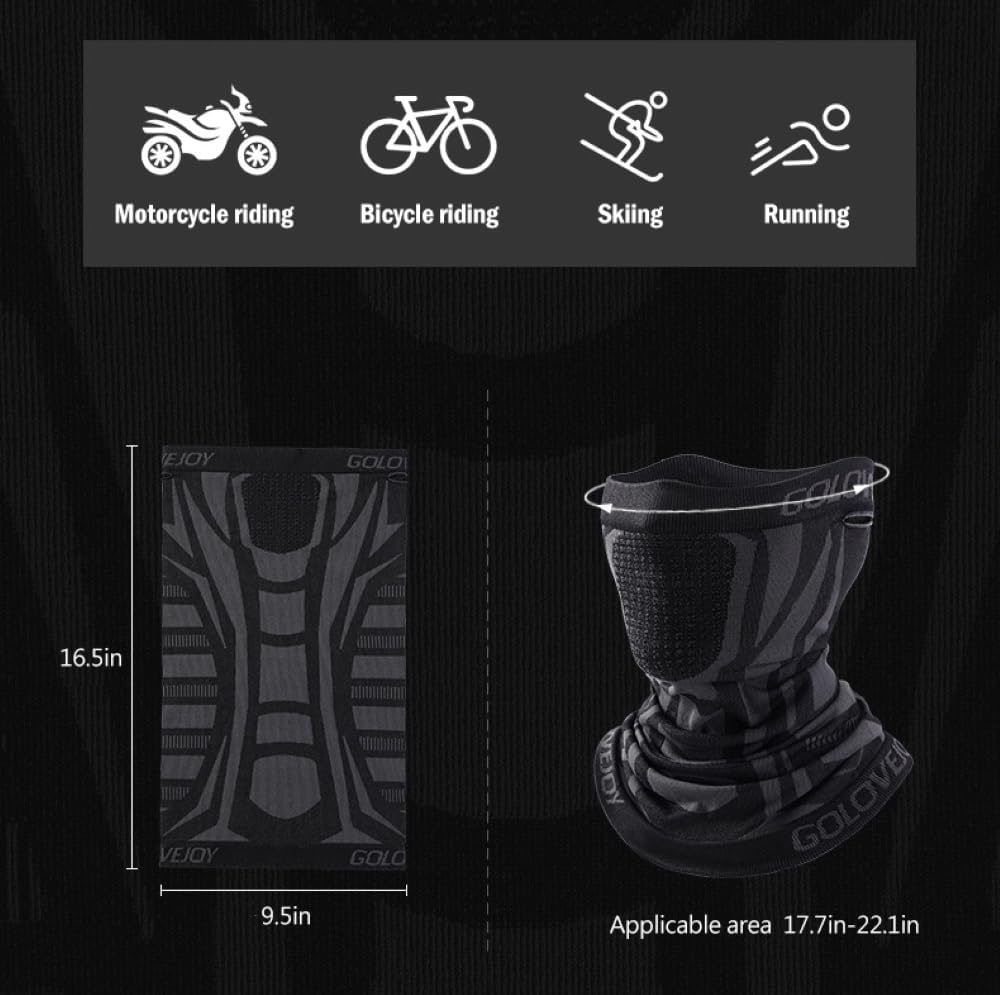 JOWILIN Face Mask Winter Neck Warmer Gaiter Windproof Dustproof Breathable Balaclava Cold Weather Gear for Skiing Snowboarding Motorcycle Cycling Running Fishing Outdoor for Men Women, One Size image number 1