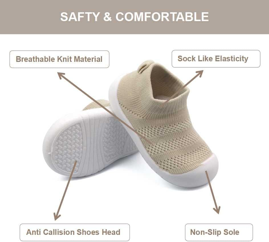 Baby Shoes Boy Girl Toddler Shoes Baby Trainers Infant Toddler Boys Girls Shoes Breathable Soft Sole Non Slip Toddler Sneakers Baby First Walking Shoes 6 9 12 18 24 Months image number 4
