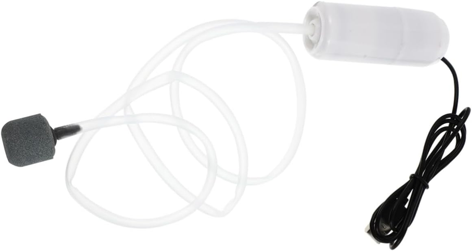 Portable USB Oxygen Pump for Aquarium Fish Tanks Small Lightweight Rechargeable Air Aerator with Low Power Consumption for Indoor Aquatic Oxygen Increase and Energy Saving