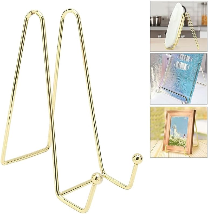 Iron Display Stand Dish Rack-Plate Bowl Picture Frame Photo Book Pedestal Holder - with Vintage Nordic Style for Home and Office Decor image number 6
