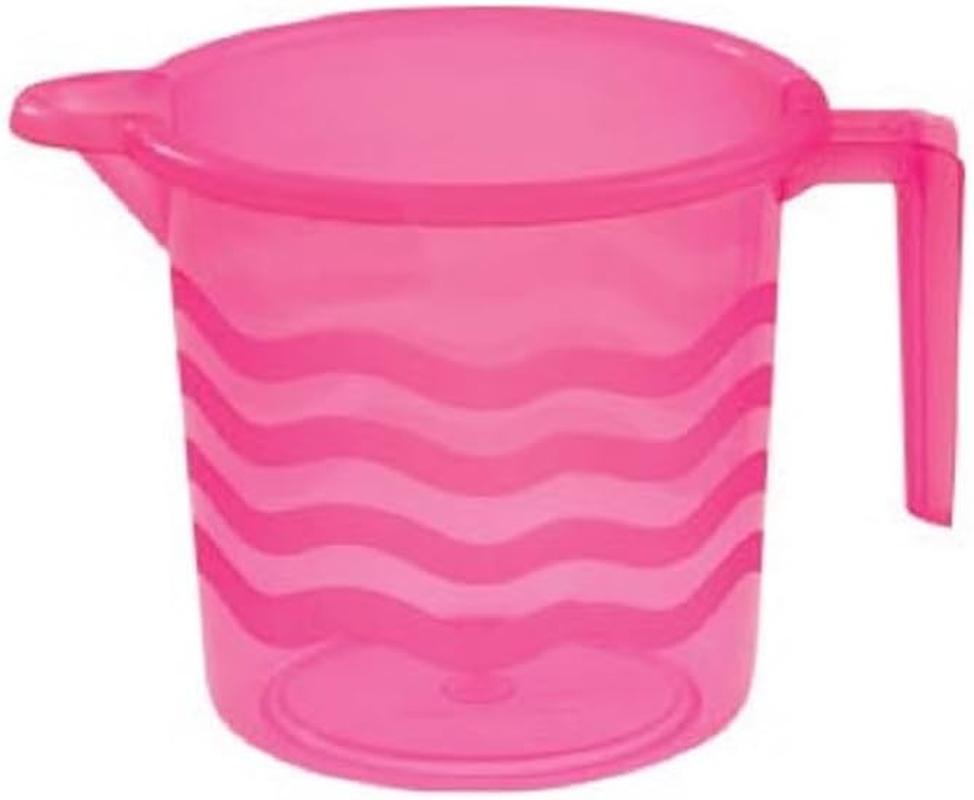 ADHAATA Bathing Mug, 1.5 Liter Capacity, Certified Water Bath Mug, LAHER (Pack of 2) (PINK)