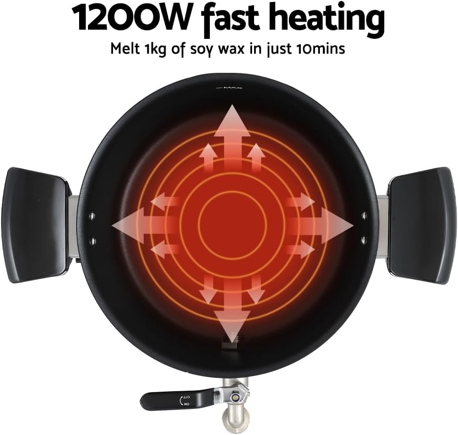 Devanti 5L Wax Melter Candle Making 1200W Melting Pot Furnace Pour Spout Soap image number 5