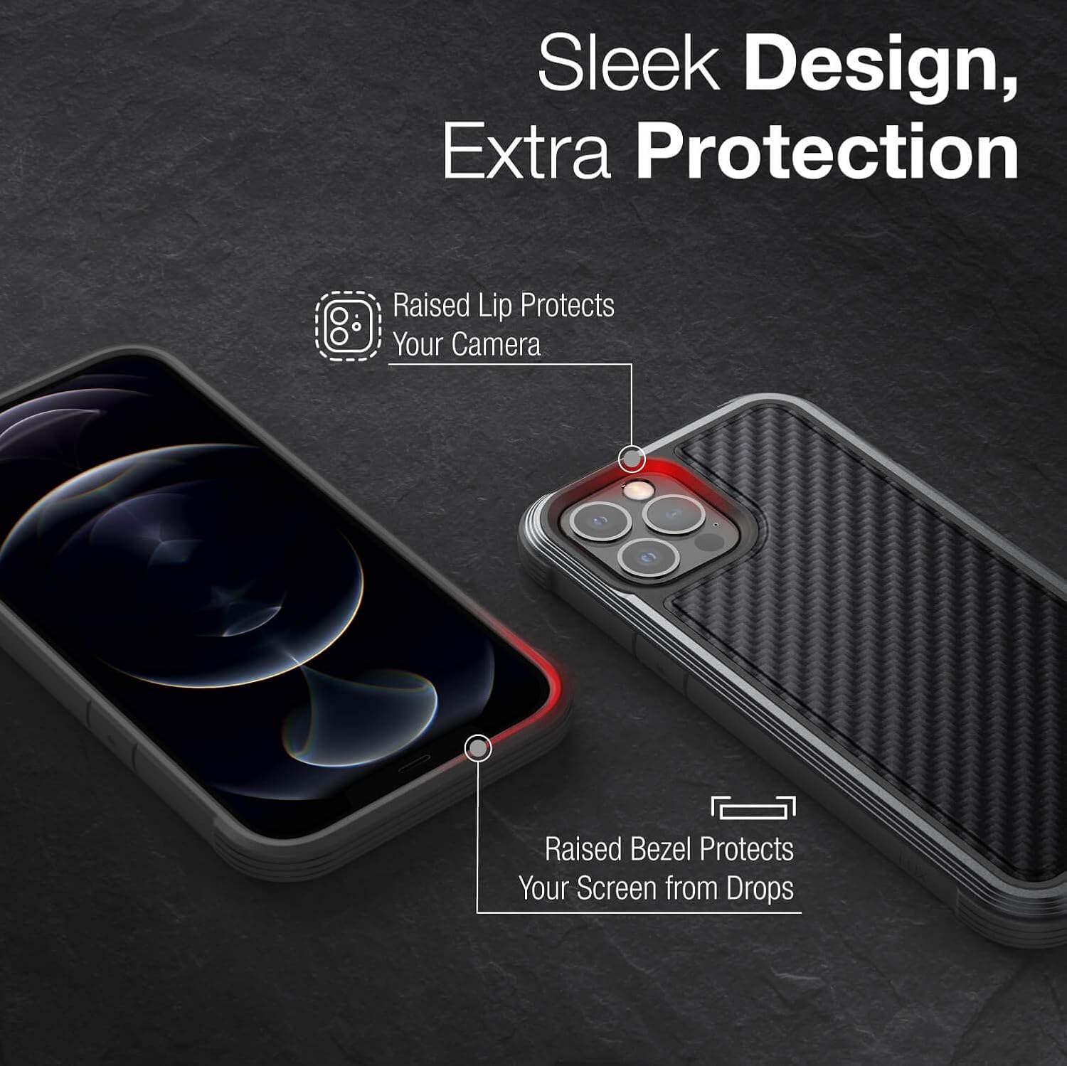 Raptic Lux Case Iphone 12 Pro Max (6.7) Black Carbon image number 6
