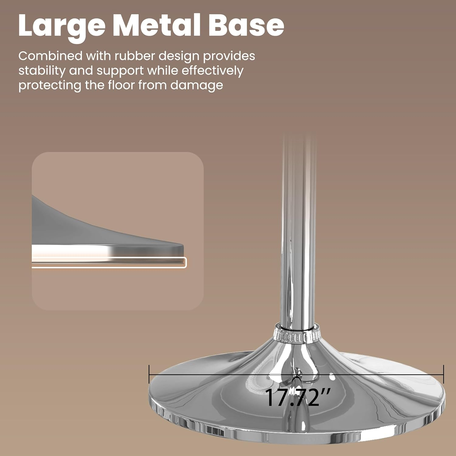 Bar Stools Set of 2, Bar Stools for Kitchen Island with Bentwood Back and Leather Seat, Swivel Barstools for Kitchen Counter, Bar, White image number 2
