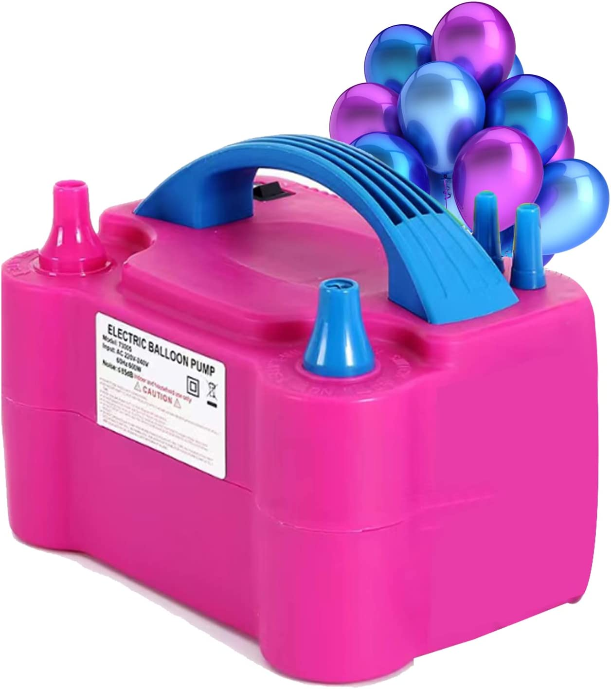 Electric Air Balloon Pump,Portable Dual Nozzle Electric Balloon Inflator/Blower for Rose Red 220V-240V 600W Balloon Blower Pump for Party Decoration, Faster and save Time image number 5