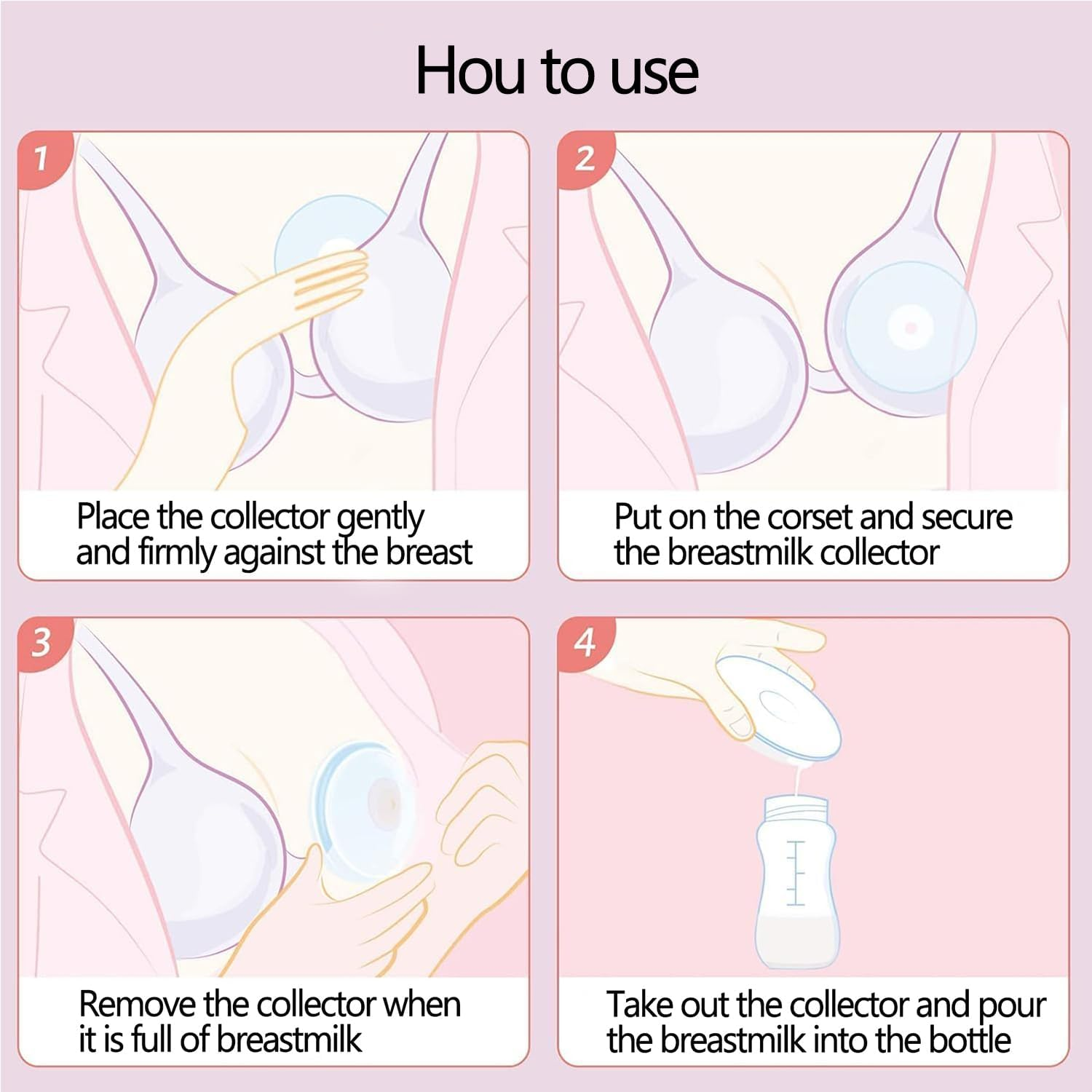 WADY 2Pack Milk Collector, Ladybug Milk Collector, Silicone Breast Milk Collector,Breast Shells Nursing Cup,Milk Collectors for Breastfeeding,Extra-Soft and Reusable Nipple Shells Protect Sore Nipples