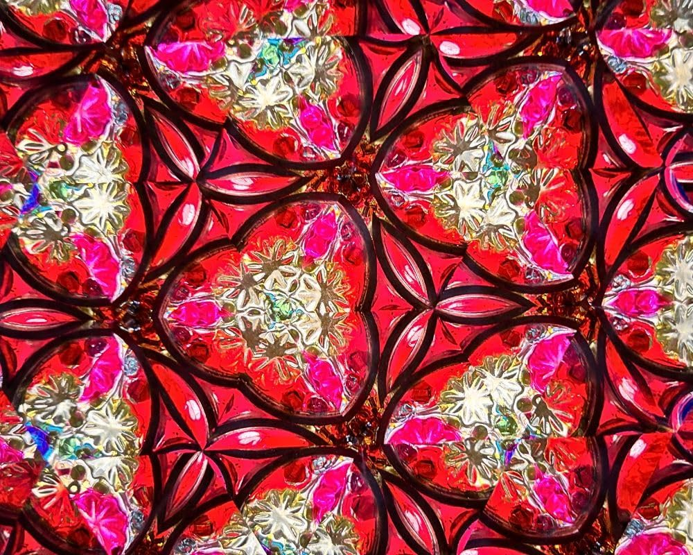 ROORKEE INSTRUMENTS (INDIA) a NAUTICAL REPRODUCTION HOUSE Handcrafted Etched Floral Pattern Lacquered Brass Kaleidoscope Includes Two Separate Turning Wheels, Hardwood Base - 7&rdquo;X1.25&rdquo; - All Ages image number 2