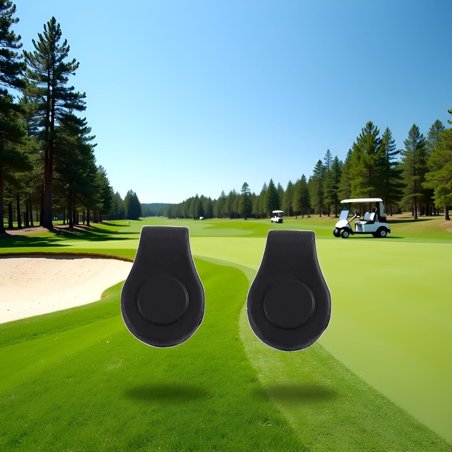 Puryupearl 2 Pcs Black Silicone Golf Hat Clip, Golf Cap Clip Golf Accessories Golf Gift Golf Ball Marker for Men Women Silicone Ball Marker Holder Golf Ball Markers On-Course Accessories image number 5