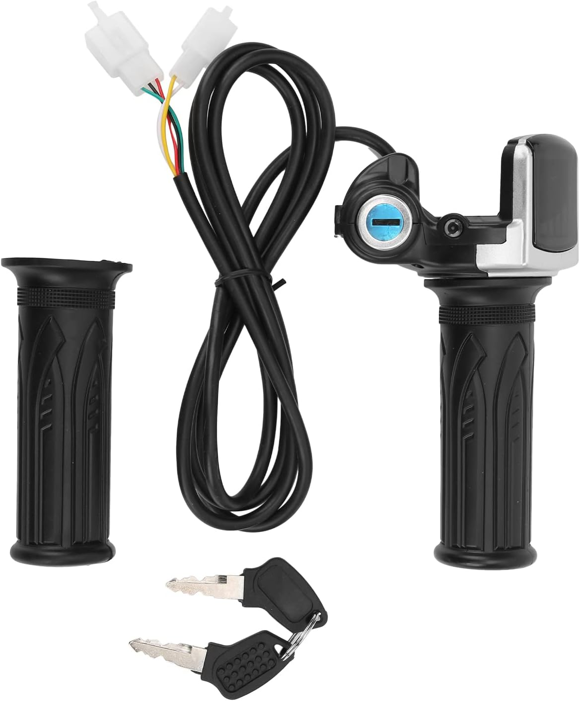 Electric Bike Twist Throttle Grip Lock Key Set LED Indicator for Motorcycle Scooter 48V Waterproof Durable Ergonomic Design with LED Indicator for Motorcycle Scooter 48V image number 3