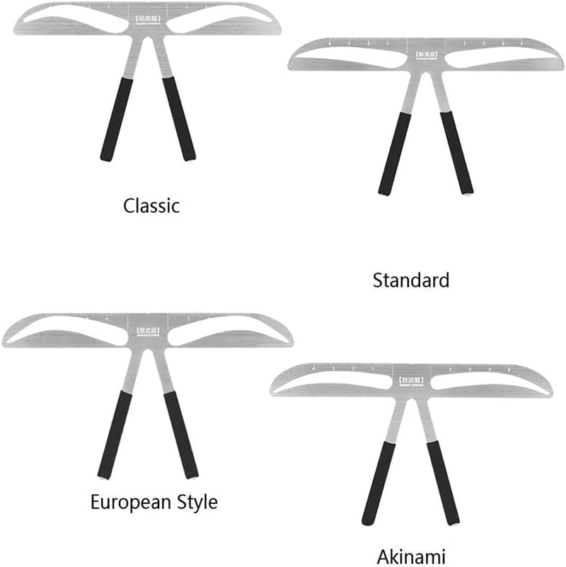 AIMALL Brow Stencil Shaper Tattoo Eyebrow Kit Ruler 3D Balance Template Makeup Tool for Makeup Artists and Beginners image number 5