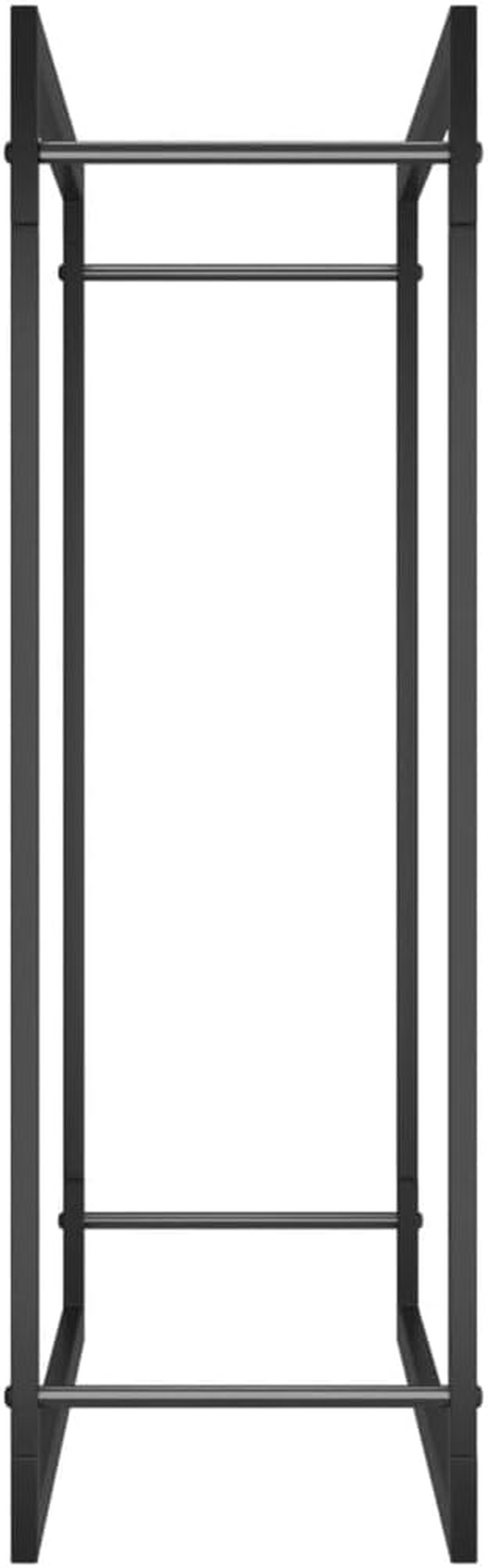 Firewood Rack Stand Heavy Duty Logs Holder for Outdoor Indoor Fireplace Metal Wood Pile Storage Stacker Organizer, Fireplace Log Holder Wood Storage for Porch Patio, Matt Black 80X28X86 Cm image number 4