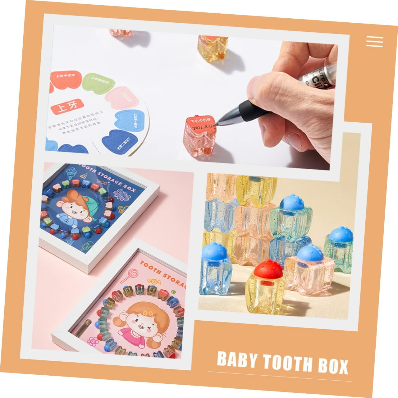 Teeth Storage Box Keepsake Tooth Case Holder for Boys and Girls First Loss Collection Box Storage image number 3