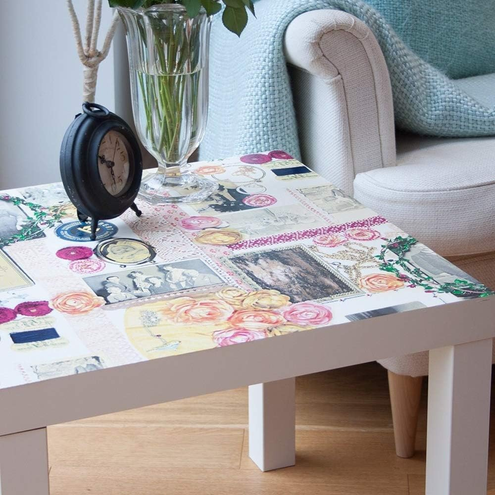 D-C-Fix 346-0623 Decorative Self-Adhesive Film, Vintage Photographs, 17" X 78" Roll - 67W X 200L Cm, Marble Black image number 2