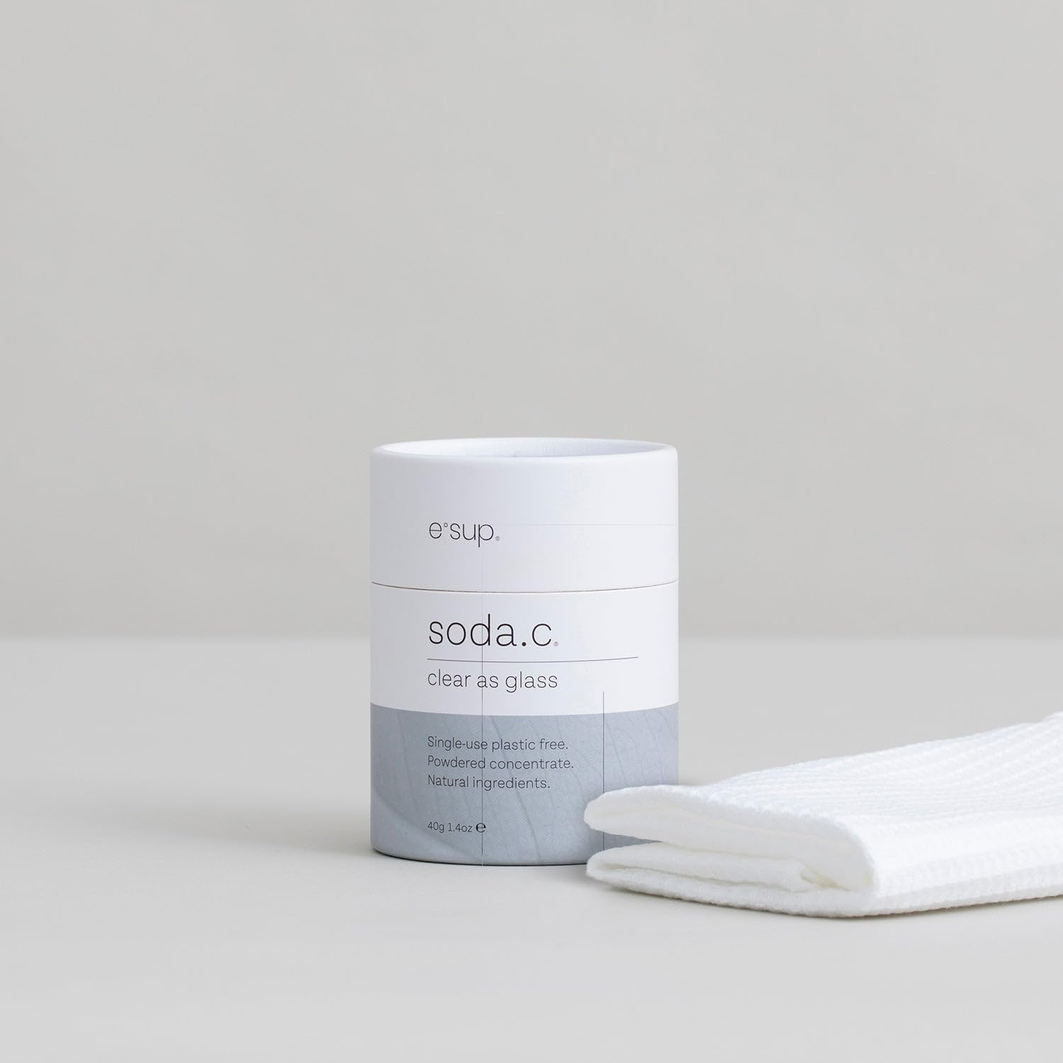 Soda.C Clear as Glass Shiny Surface - Natural Cleaner with 16 Refills Cleaning Powder + Cloth image number 2