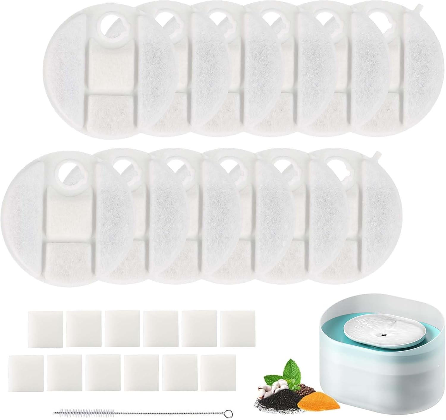 12 Pack Replacement Filters for Petlibro Capsule Dog Water Fountain PLWF008, 6 Month Supply Filter for Dog Water Dispensers image number 4