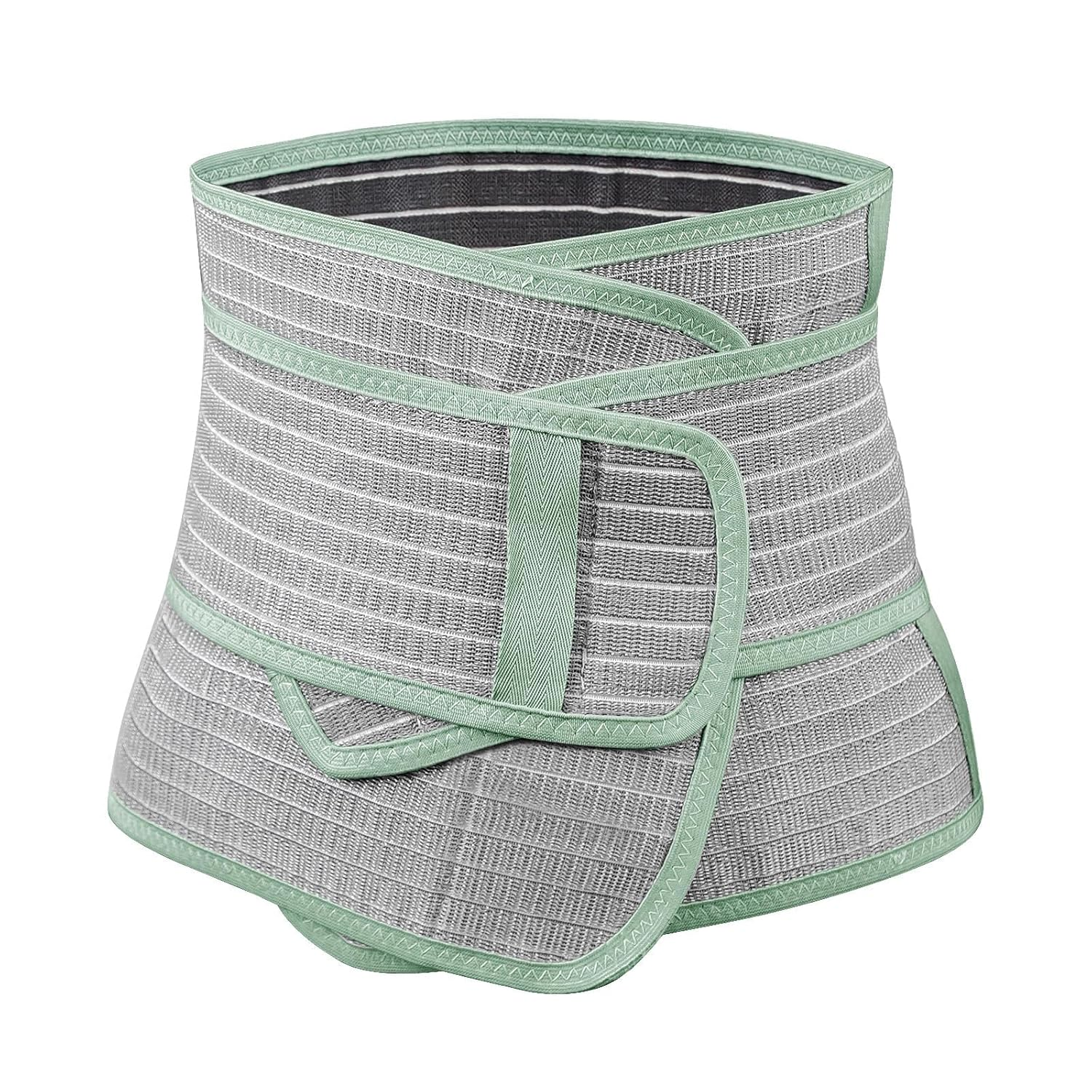 Haakaa Postpartum Belly Band, Postpartum Belly Wrap Back Support, Natural Delivery & C Section Recovery Band Waist Shaper, M Almond