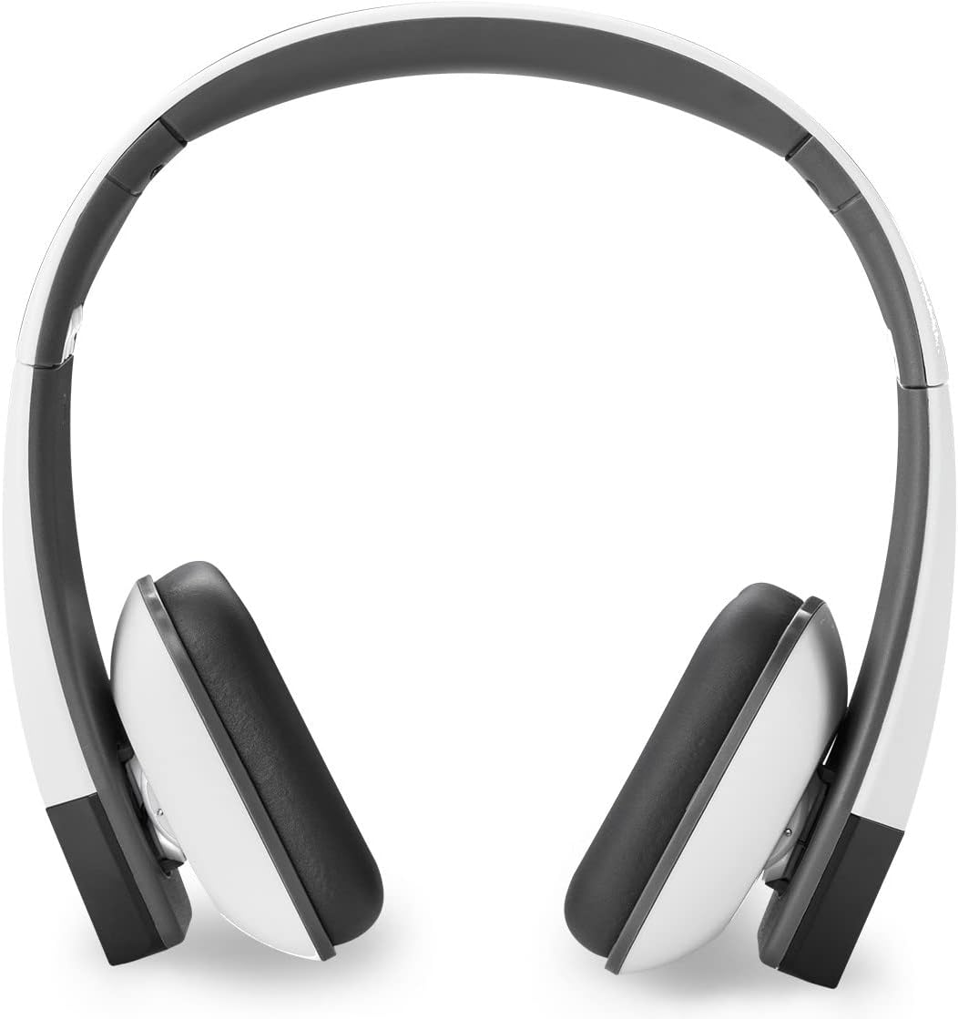 XTRONS White IR Wireless Dual Channel Stereo Headphones Infrared Headsets Cordless 2 Channels with Built-In IR Transmitter image number 1