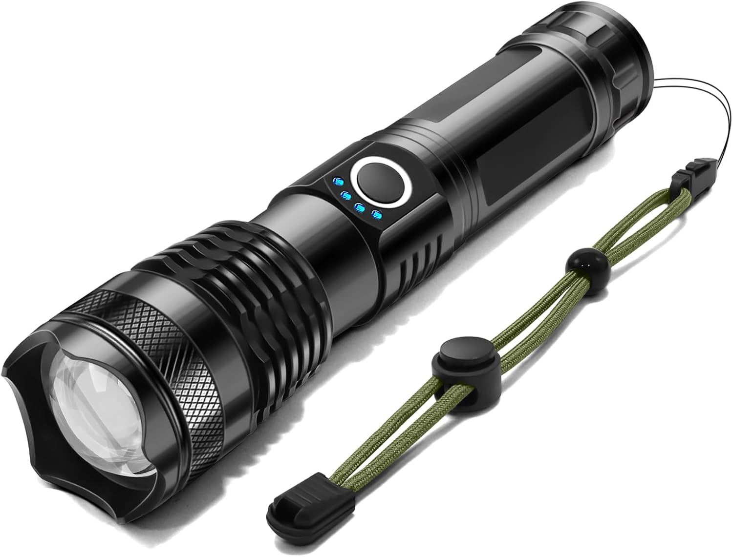CARPESUN LED Torch Extremely Bright Zoomable, 5500 Mah Rechargeable Battery, 1500 Lumen and 300 M Range with 5 Modes, for Camping, Hiking, Emergencies image number 1