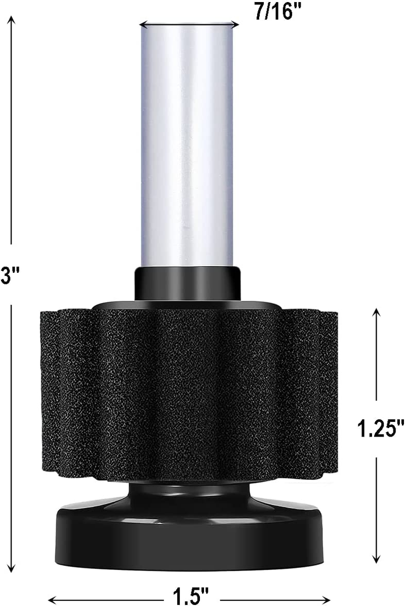 AQUANEAT Mini Aquarium Sponge Filter, Quiet Fish Tank Bio Foam Filter, with Airline Tubing, up to 2Gal image number 1