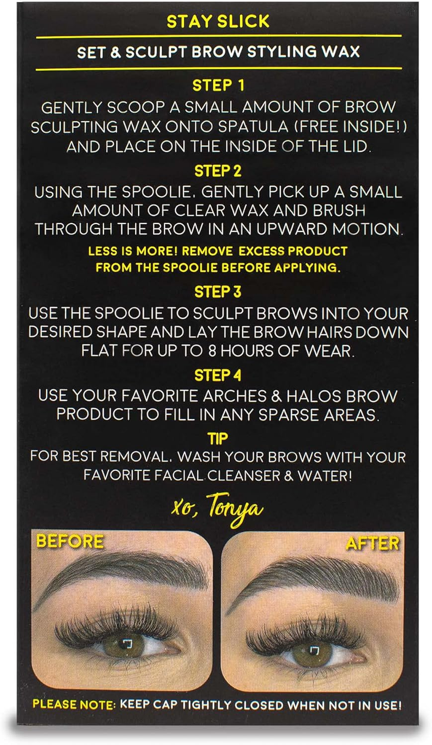 Arches & Halos Set and Sculpt Styling Wax - Delivers the Perfect Feathered Brow Look - Clear Formulation for All Skin Tones and Brow Types - No Residue or Flaking - Long Lasting Hold - 8 G