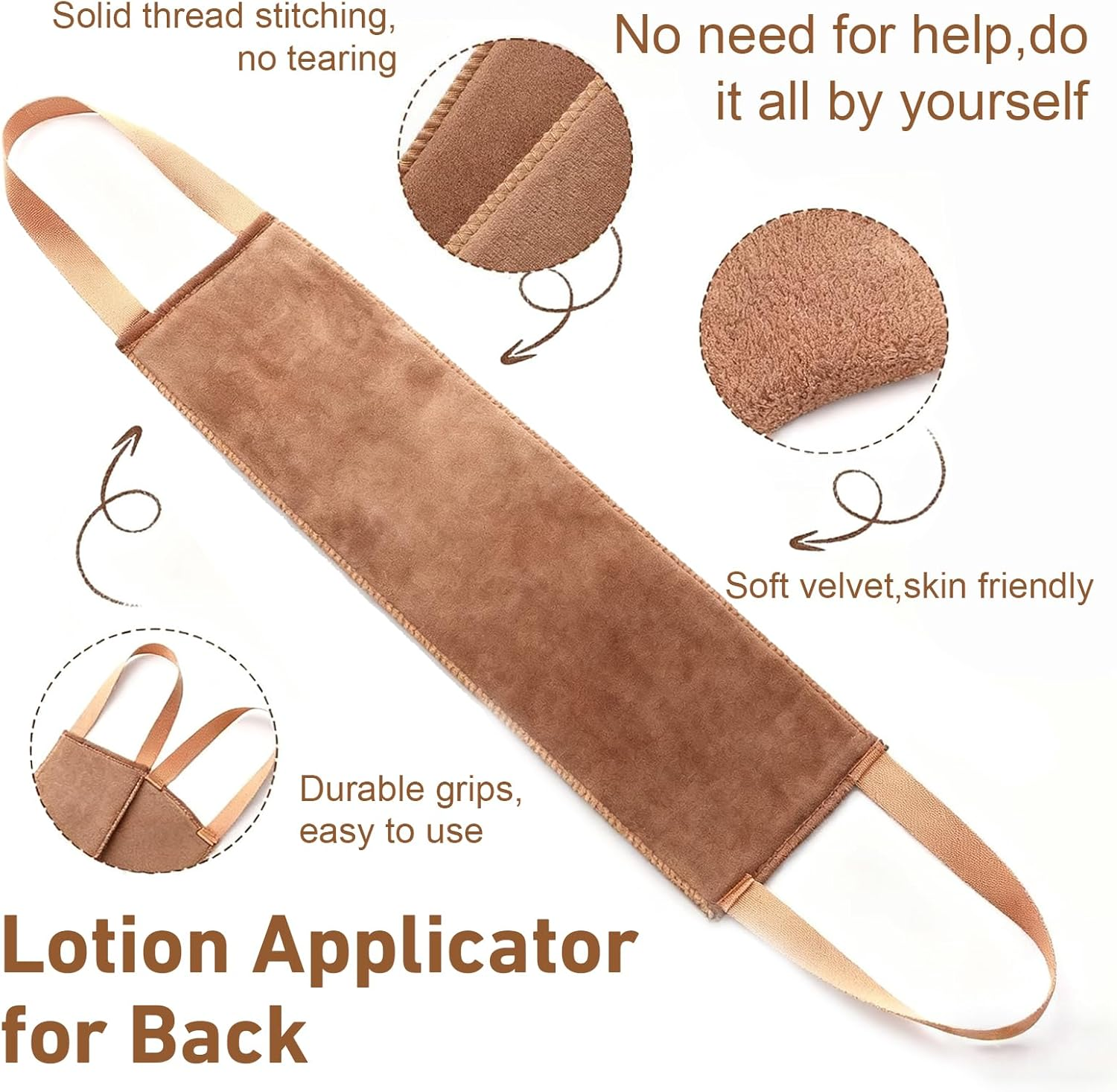 Tanning Mitt & Back Lotion Applicator - Evenly Apply Self Tanner for a Natural, Streak-Free Bronzed Glow image number 5