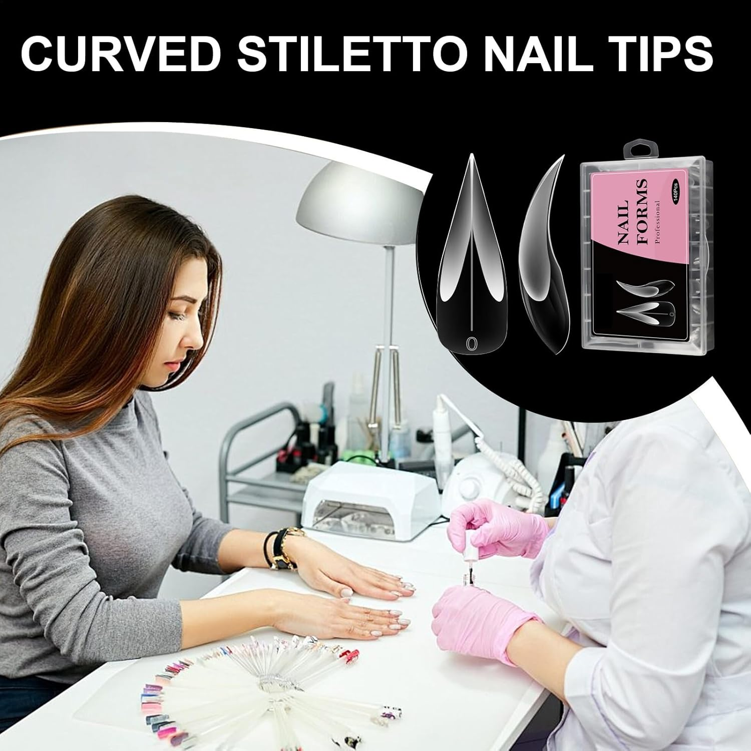 Nail Shapes for Gel Extension - Handmade Manicure Stencil - Nail Extension Templates for Natural Modelling and Manicure Accessories image number 1