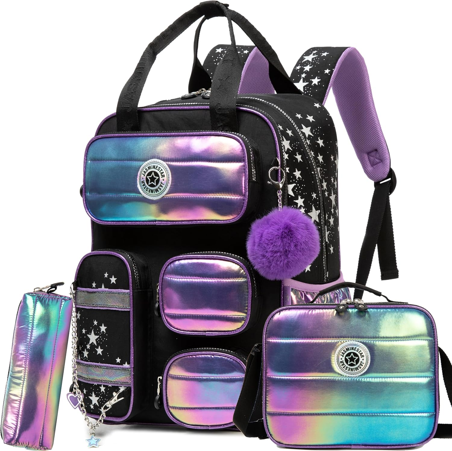 MYHSBYO School Backpacks for Girls Boys Kids Backpack with Lunch Bag for Elmentary Preschool Students