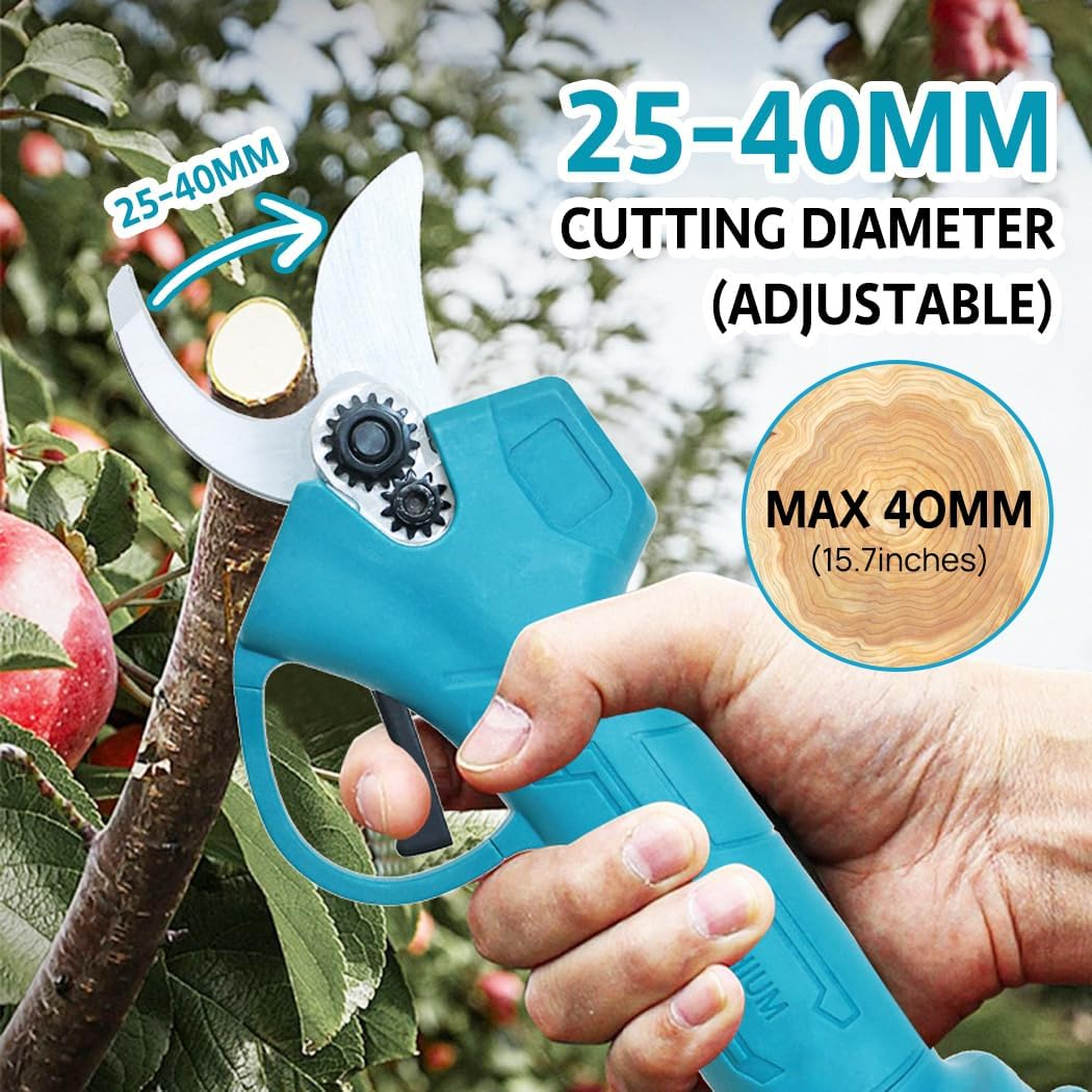 Cordless Pruning Shears Professional Electric Secateurs with SK7 Sharp Carbon Steel Blade Rechargeable Lithium - Ion Batteries Fit for Makita image number 5