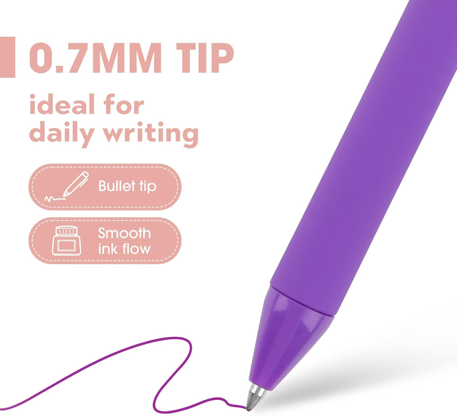 YISAN Gel Pens,0.7Mm 12 Color Ink,Fast Drying Roller Ball Pens Set,Smooth Writing for Journaling and Note Taking,71044 image number 3