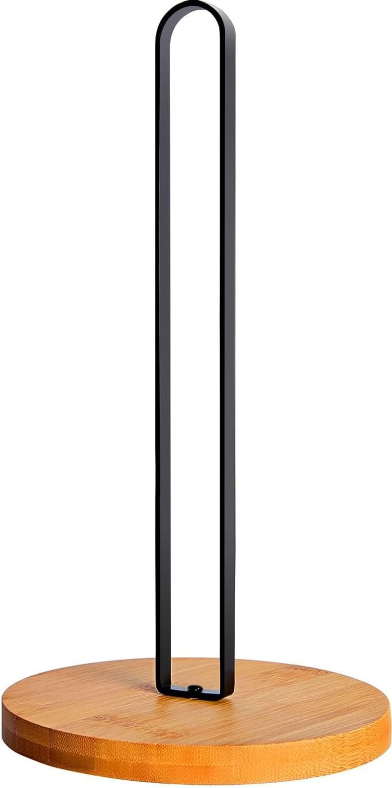 TONLEA Wooden Paper Towel Holder Countertop, Kitchen-Towel-Holder Freestanding with Non-Slip Base for Bathroom