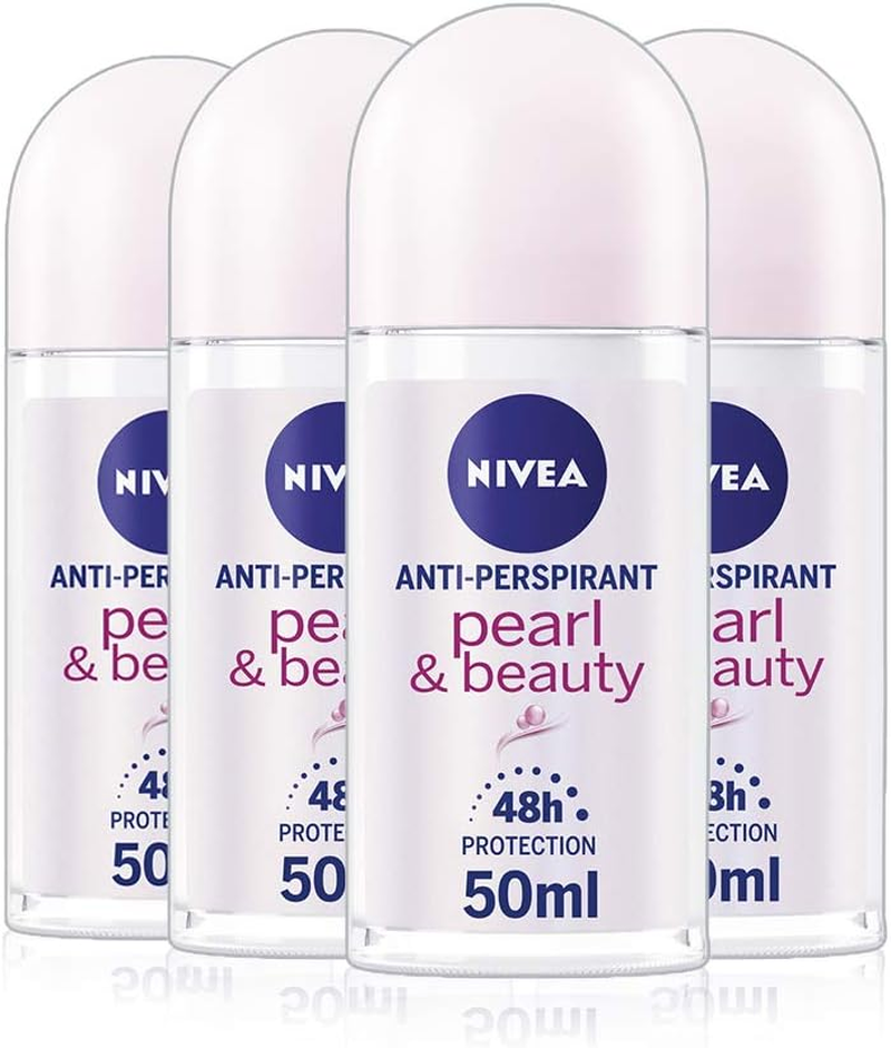 NIVEA Pearl & Beauty Roll-On Deodorant Pack of 4