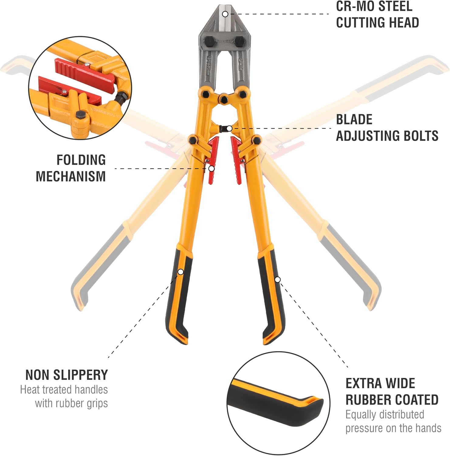 Olympia Tools Power Grip Bolt Cutter, 39-118, 18 Inches image number 5
