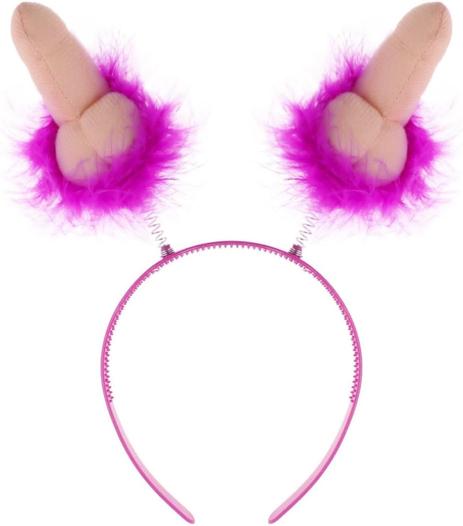 Yizyif Willy Headband Head Bopper Headband for Bachlorette Hens Party Bride to Be Girls Night Out Accessory Party Favor Gift - Rose Red image number 3