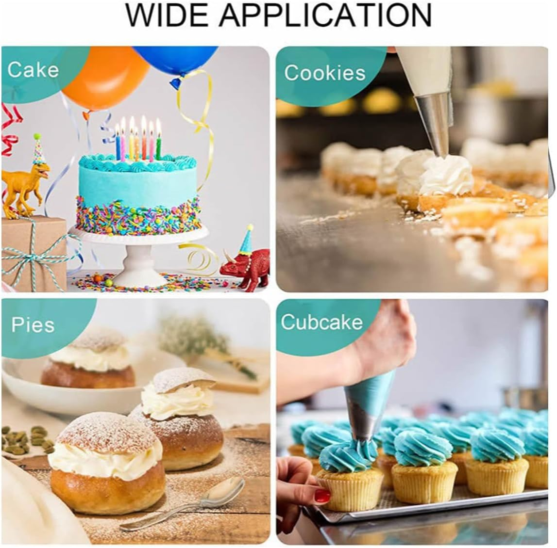 14Pcs Piping Bags and Nozzles,Durable Piping Bags,Reusable Icing Piping Kit,Cake Decoration Kit, Piping Bag and Nozzle,For Baking Cookies DIY Kitchen Tools Cake Decoration Pastry Bag Set image number 3