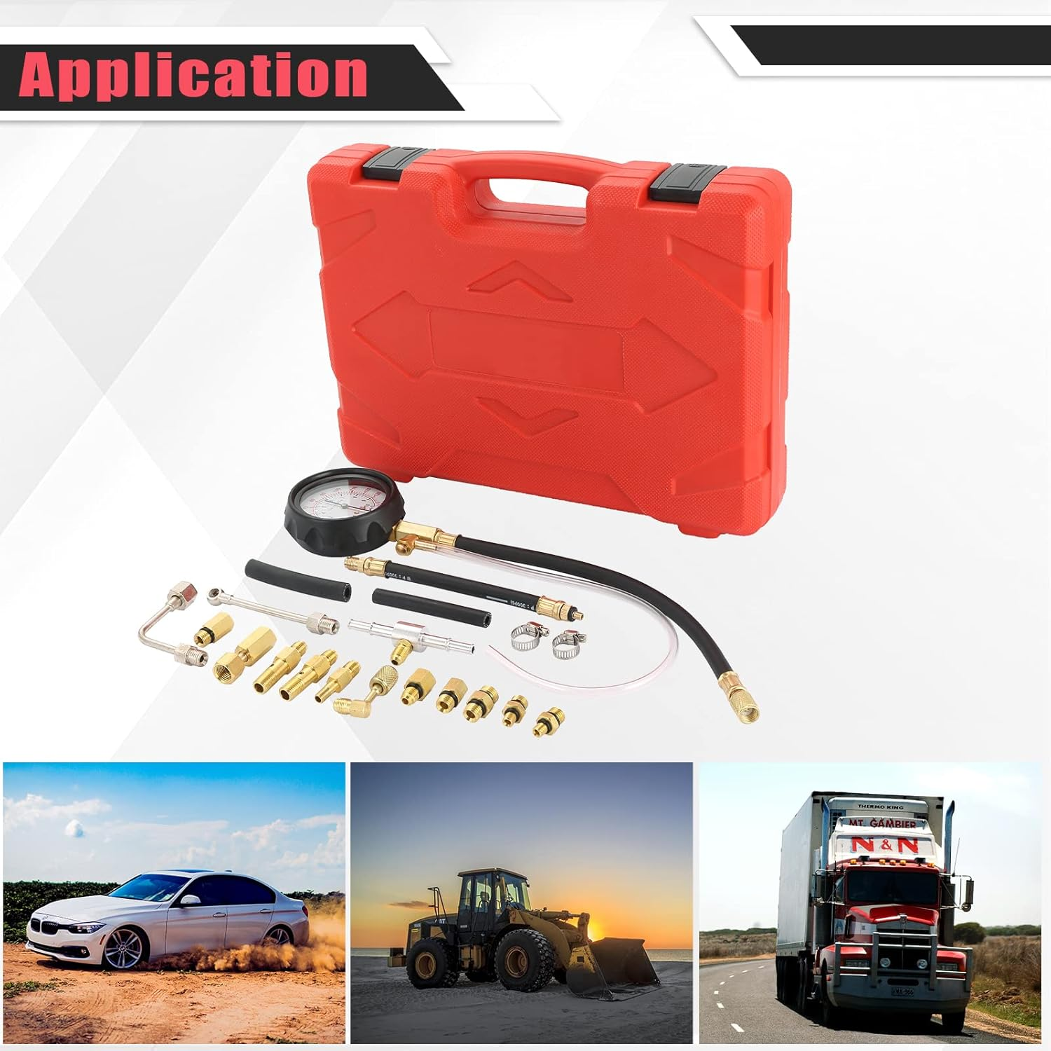 ATP 0-140 PSI Fuel Injection Pump Injector Tester Test Pressure Gauge Gasoline Cars image number 1