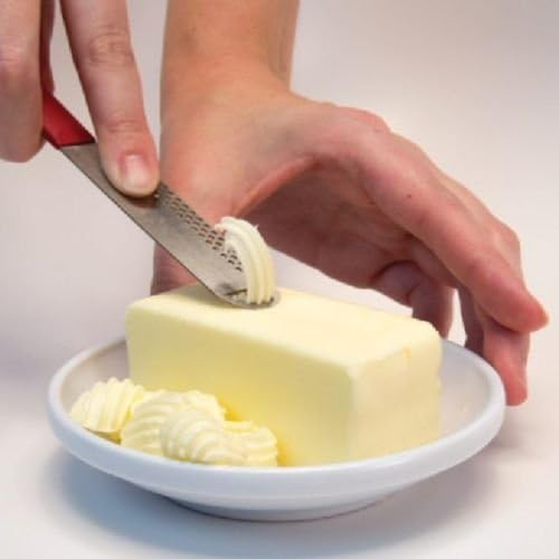 Microplane Butter Blade Knife - Versatile Butter Spreader with Precision Blade for Effortless Spreading, Clean Slicing, and Decorative Butter Curls, Ergonomic Handle for Comfortable Grip - Red image number 6