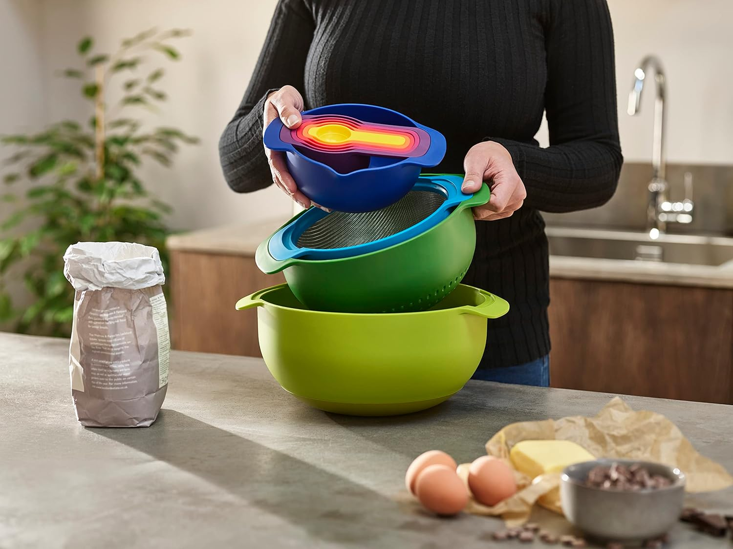 Joseph Joseph Nest 9 Plus, 9-Piece Compact Food Preparation Set - Multi-Colour image number 2