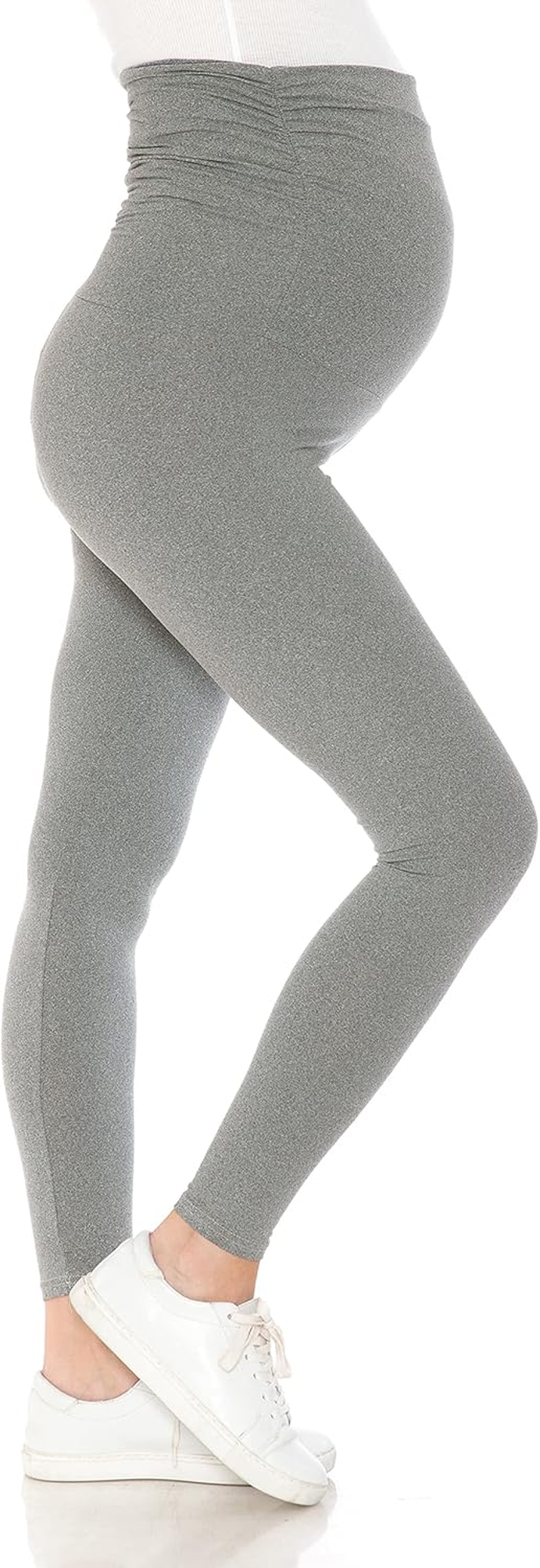 Leggings Depot Women'S Maternity Leggings over the Belly Pregnancy Casual Yoga Tights