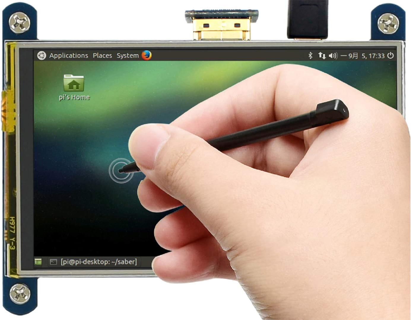 4 Inch HDMI LCD IPS Display 800X480 Resolution Resistive Touch Screen HDMI Interface for Raspberry Pi 4B/3B+/3B/2B/B+/A+/Zero W,Support Raspbian/Ubuntu/Kali/Retropie image number 3