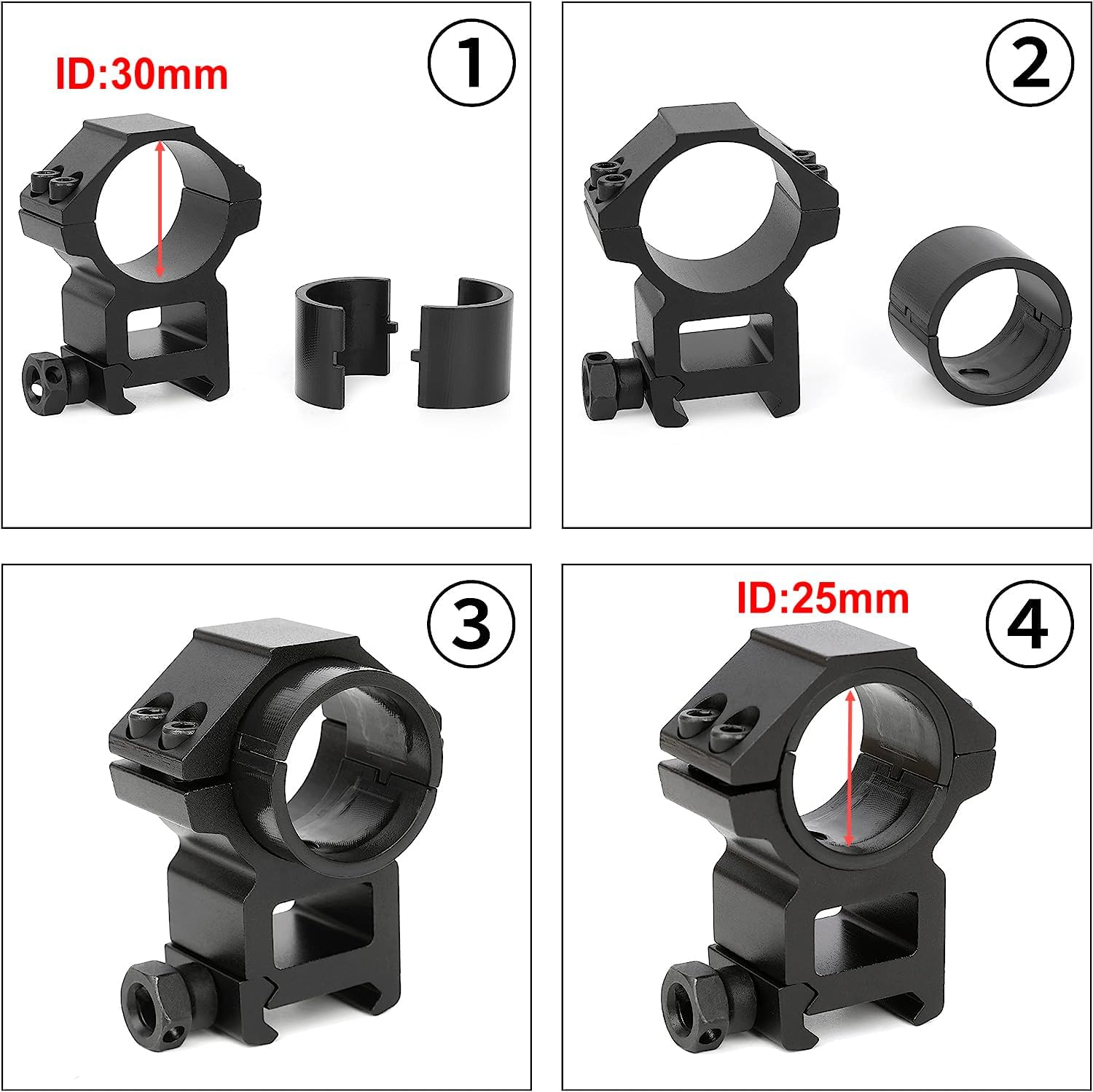 AMEYXGS Archery Picatinny Bow Accessory Mount Stabilizer Flashlight Mount Flashlight Bracket Laser Sight Stand Flashlight Holder Maded Aluminum Alloy Suitable for Bows Hunting and Bowfishing image number 4