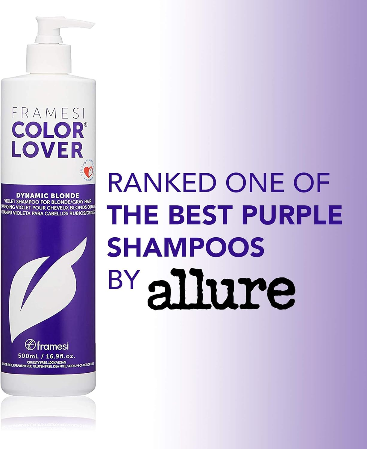 Framesi Color Lover Dynamic Blonde Violet Shampoo, 16.9 Ounce image number 4