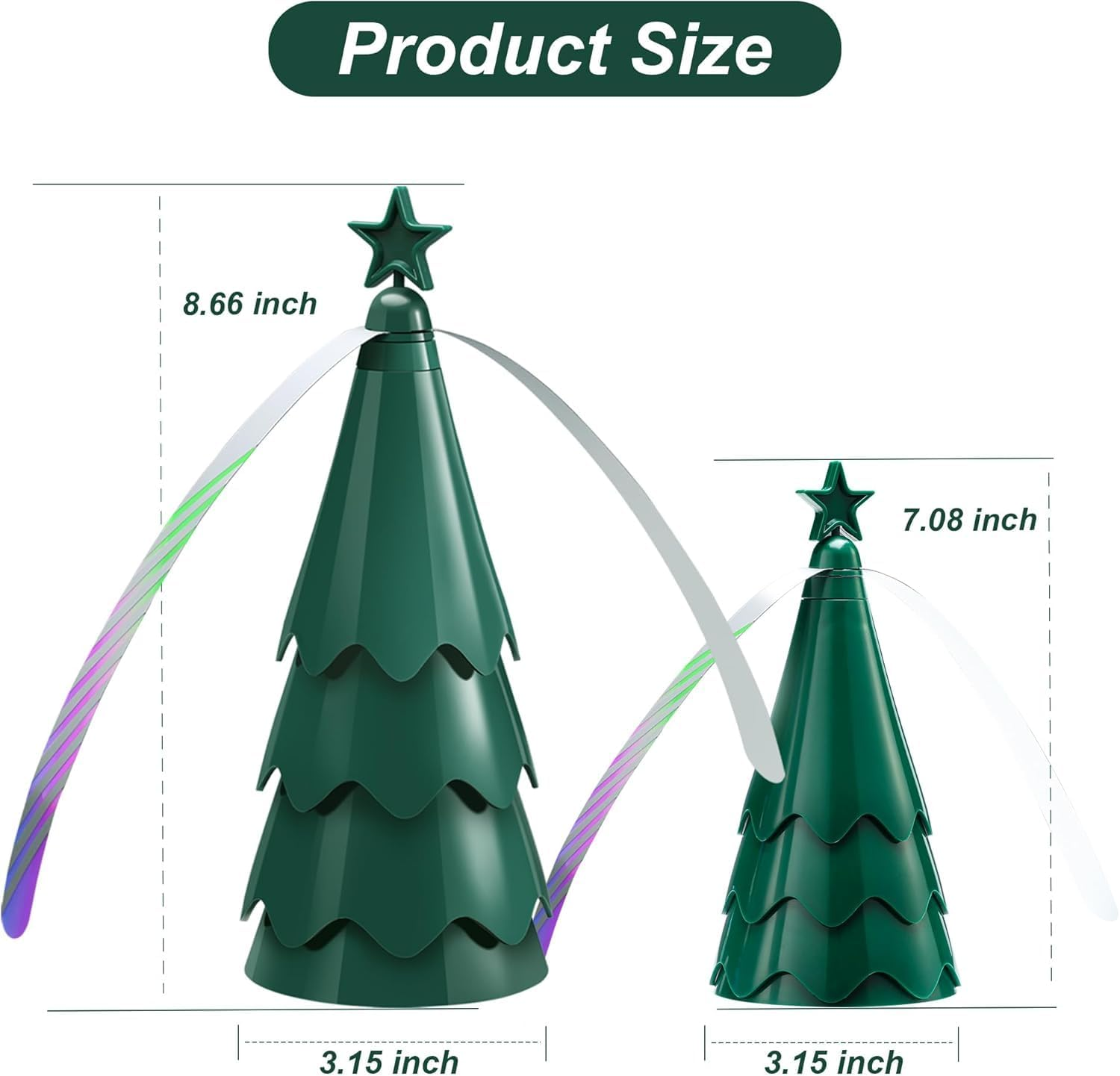 Fans for Tables, Repellent Outdoor Indoor Keep Flies Away, Table Top Fan Fly Spinner with Holographic Blades for Picnic Patio Home (3 Pack) image number 2